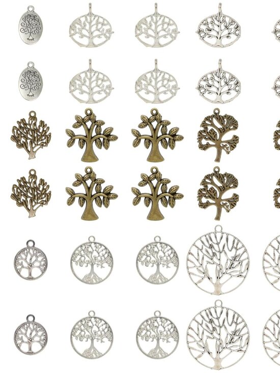 Other - Pack of 45 Alloy Tree of Life Charms Pendents Jewelry Findings for Making Bracel